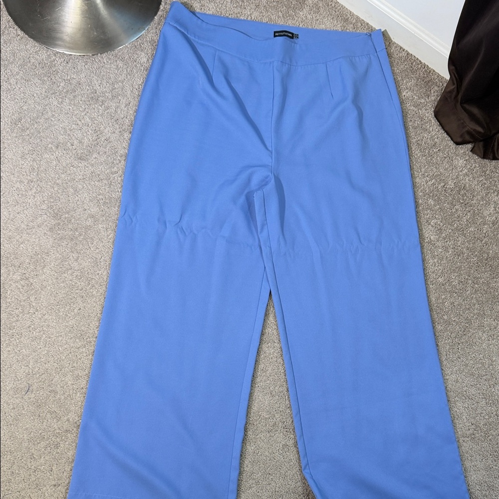PrettyLittleThing Light Blue Wide Leg Pants size 18